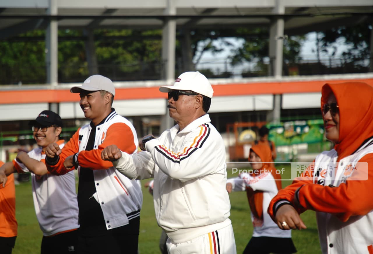 Lewat Senam Ceria, Wali Kota Madiun Tekankan Kesadaran Hidup Sehat Melalui Olahraga