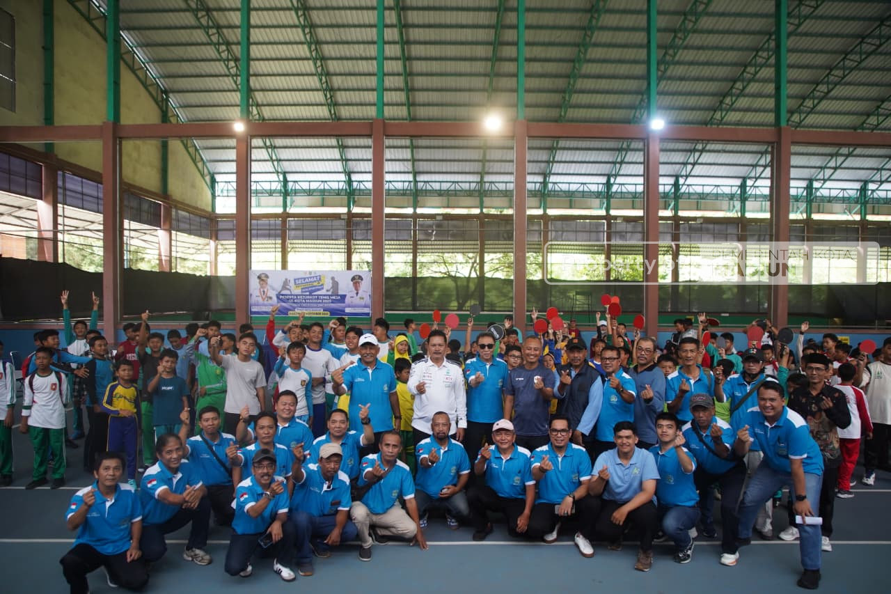 Kejurkot Tenis Meja 2025 Dibuka, Wali Kota Madiun Dorong Pembinaan Atlet Sejak Dini