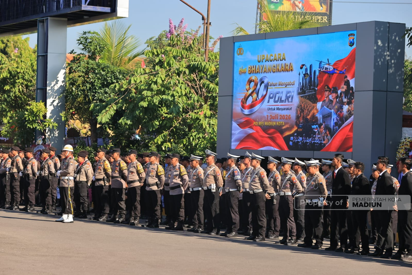 Peringati Hari Bhayangkara ke-80, Plt Wali Kota Apresiasi Kolaborasi Polri dan Pemkot Madiun