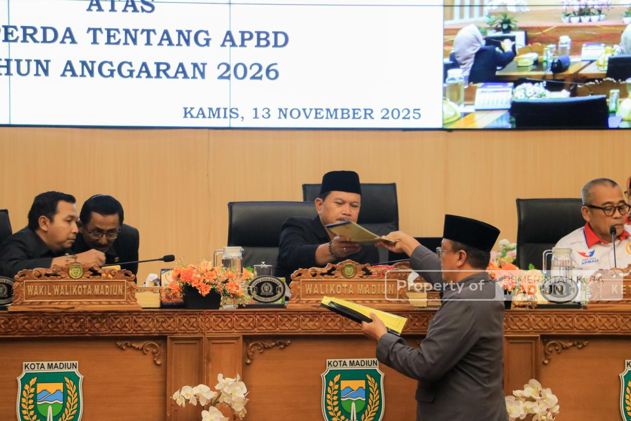 Resmi Digedok! Pemkot-DPRD Kota Madiun Sepakati Raperda APBD 2026