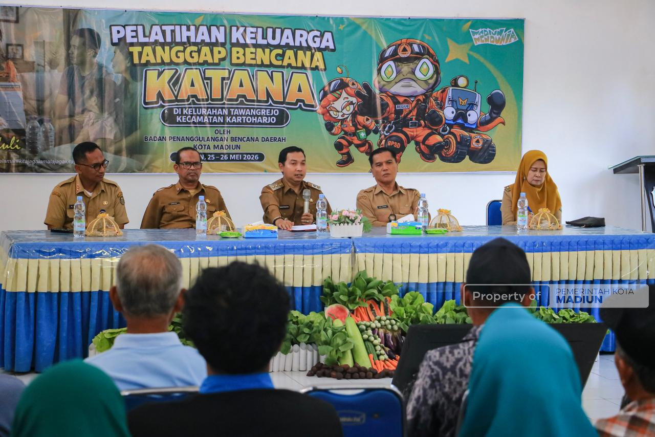 Antisipasi Kemarau Ekstrem, Pemkot Madiun Gelar Pelatihan Keluarga Tanggap Bencana di Tawangrejo