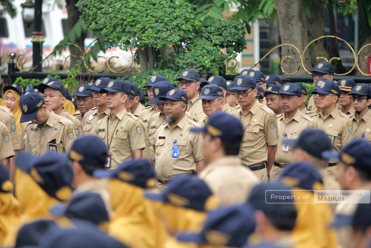 Plt Wali Kota Madiun Pacu Kinerja OPD Lewat Apel dan Rakor di Balai Kota