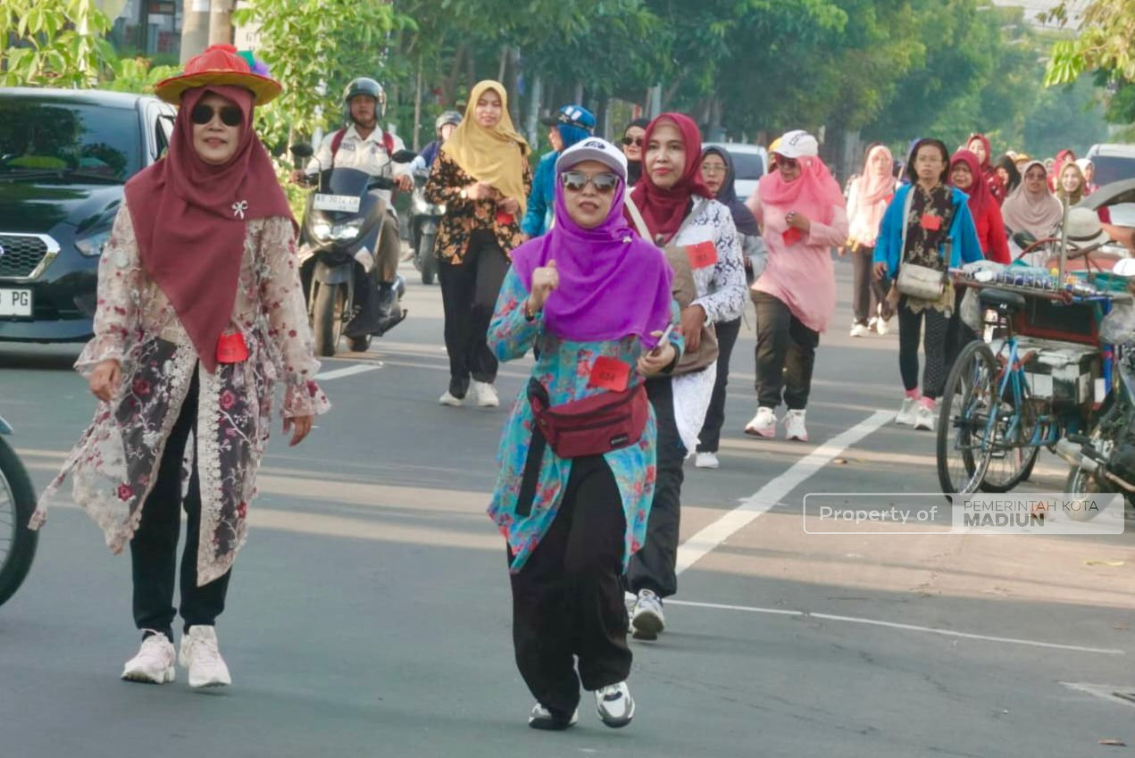 Ketika Budaya dan Olahraga Bersatu Padu, Uniknya Kartini Fun Run Perwosi Kota Madiun